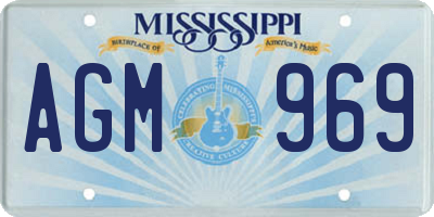 MS license plate AGM969