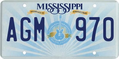 MS license plate AGM970