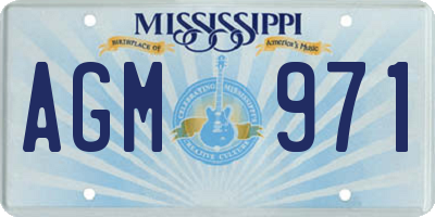 MS license plate AGM971