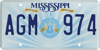 MS license plate AGM974