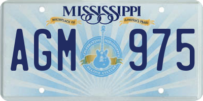 MS license plate AGM975