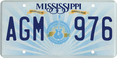 MS license plate AGM976