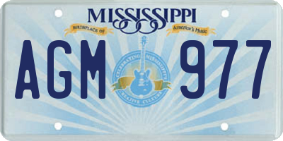 MS license plate AGM977