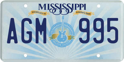 MS license plate AGM995