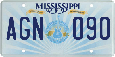 MS license plate AGN090