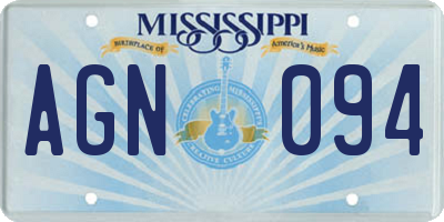 MS license plate AGN094