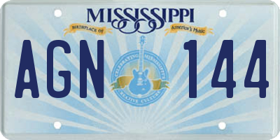 MS license plate AGN144