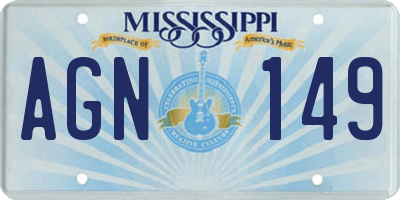 MS license plate AGN149