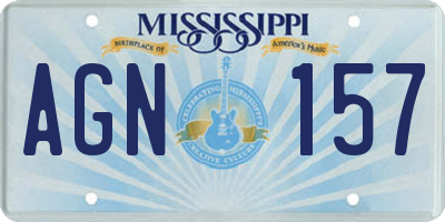 MS license plate AGN157