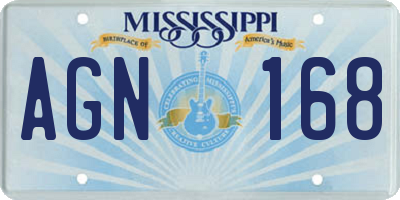 MS license plate AGN168
