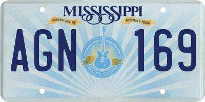 MS license plate AGN169