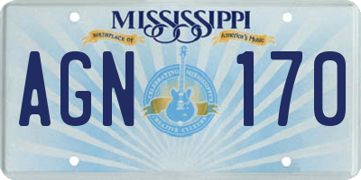 MS license plate AGN170