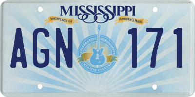 MS license plate AGN171