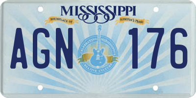 MS license plate AGN176
