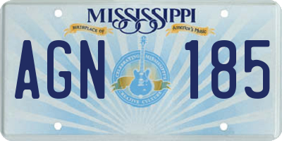 MS license plate AGN185