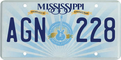 MS license plate AGN228