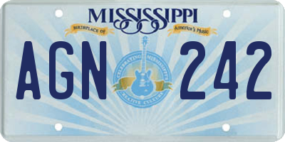 MS license plate AGN242