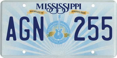 MS license plate AGN255