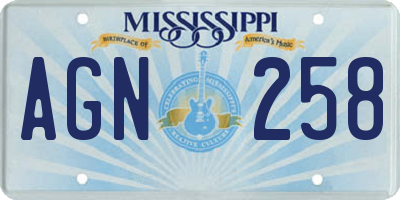 MS license plate AGN258