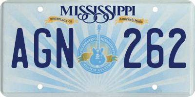 MS license plate AGN262