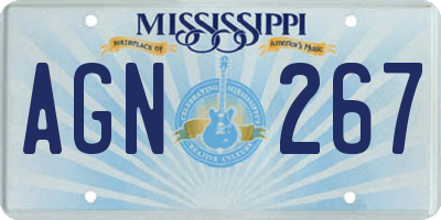 MS license plate AGN267