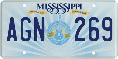 MS license plate AGN269