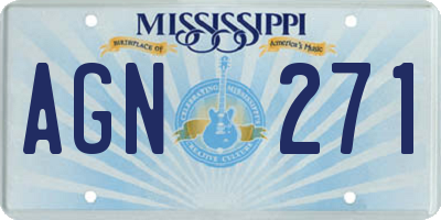 MS license plate AGN271
