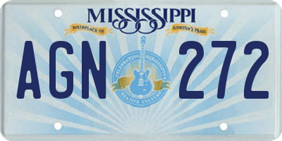 MS license plate AGN272