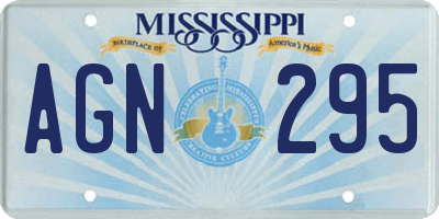 MS license plate AGN295