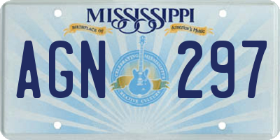 MS license plate AGN297