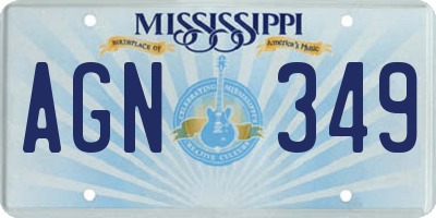 MS license plate AGN349