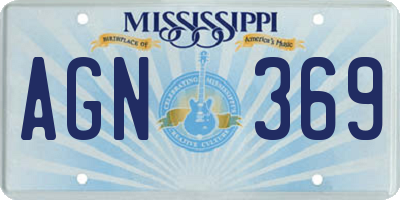 MS license plate AGN369