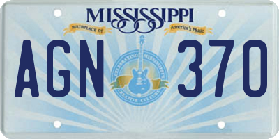MS license plate AGN370