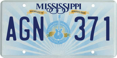 MS license plate AGN371