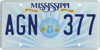 MS license plate AGN377