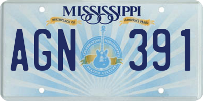 MS license plate AGN391