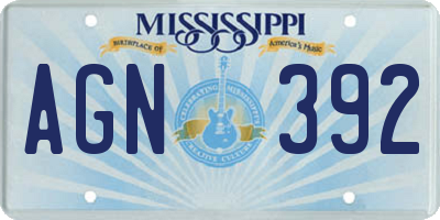 MS license plate AGN392