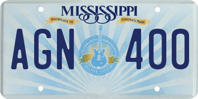 MS license plate AGN400