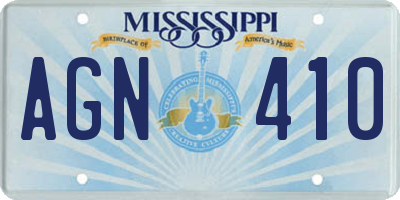 MS license plate AGN410