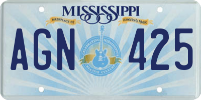 MS license plate AGN425