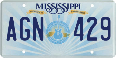 MS license plate AGN429