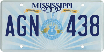 MS license plate AGN438