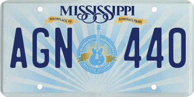 MS license plate AGN440