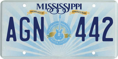 MS license plate AGN442