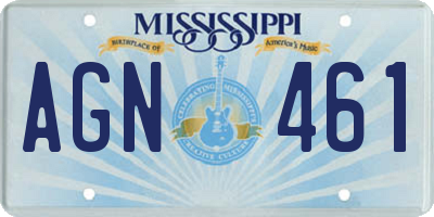 MS license plate AGN461