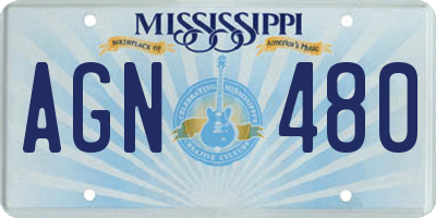 MS license plate AGN480