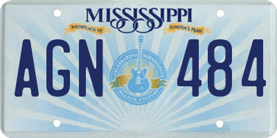 MS license plate AGN484