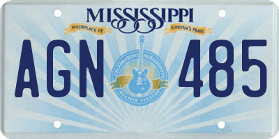 MS license plate AGN485