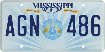 MS license plate AGN486