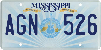 MS license plate AGN526